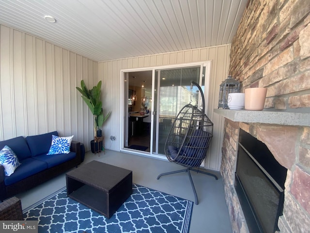 view of patio with an outdoor living space