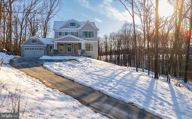 view of front of house featuring a garage