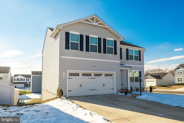 view of front of house featuring a garage