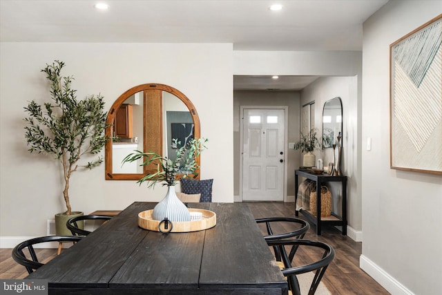 dining room featuring dark hardwood / wood-style floors