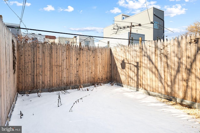 view of snowy yard