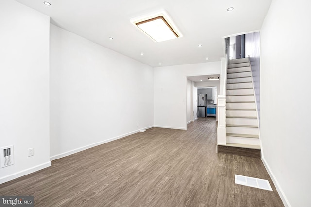 interior space featuring dark hardwood / wood-style flooring