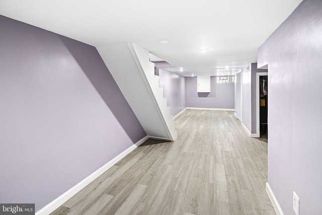 hallway featuring light hardwood / wood-style flooring