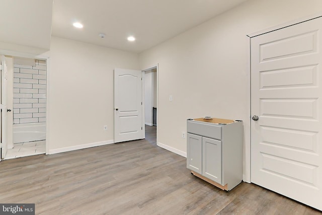 interior space featuring light wood-type flooring