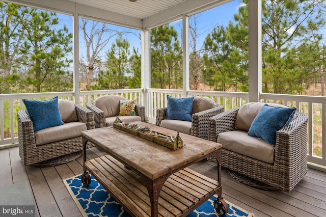 sunroom featuring plenty of natural light