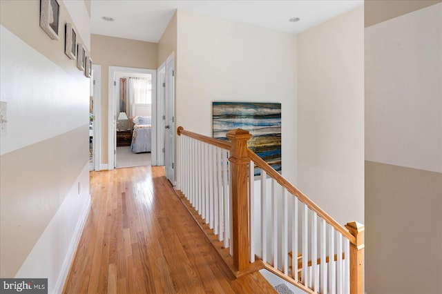 hall featuring light hardwood / wood-style floors