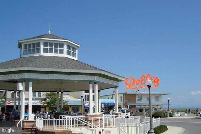 exterior space featuring a gazebo