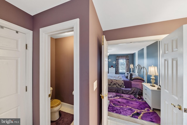 interior space with toilet