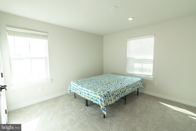 view of carpeted bedroom