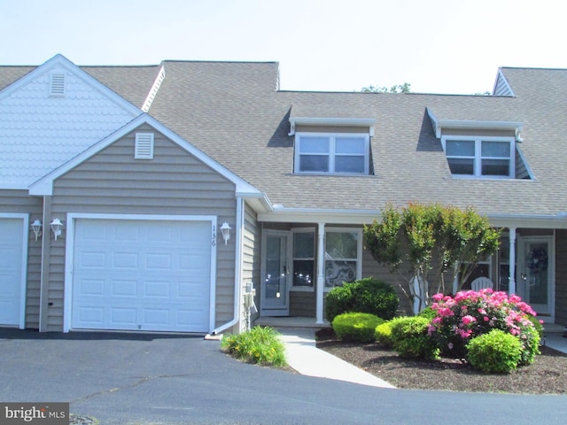 view of property featuring a garage