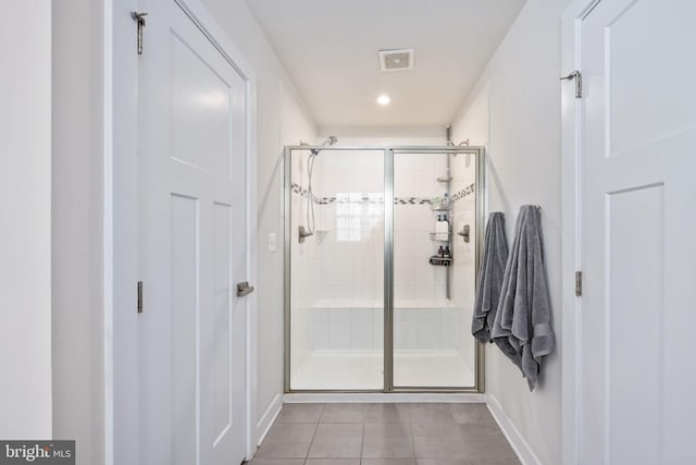 bathroom featuring walk in shower