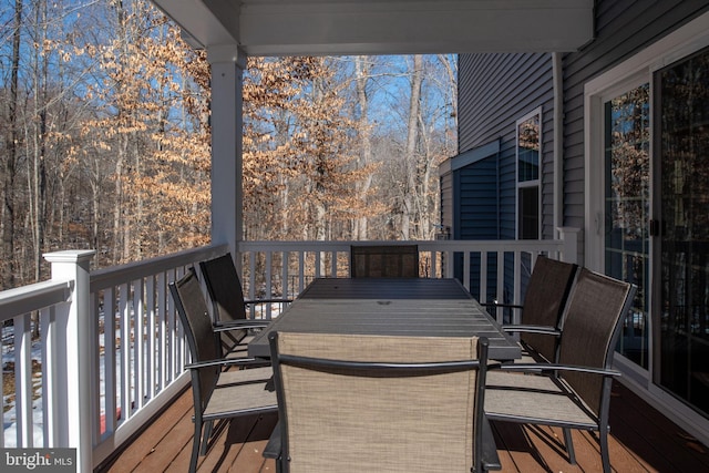 view of wooden deck