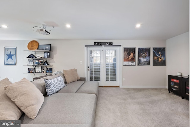 view of carpeted living room