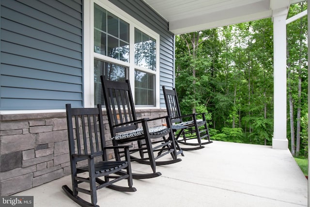 view of patio / terrace with a porch