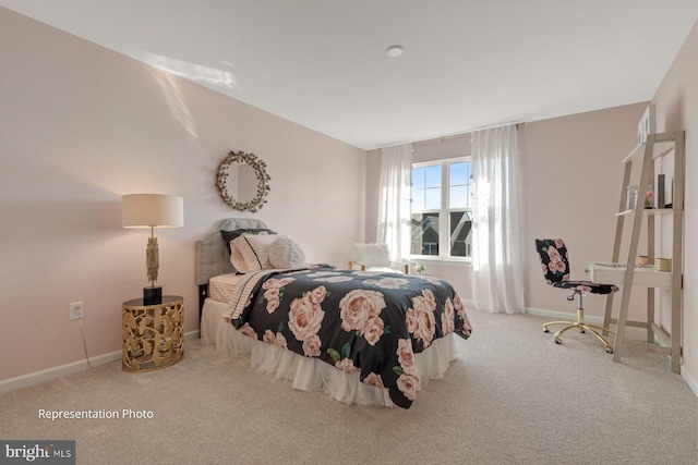 view of carpeted bedroom