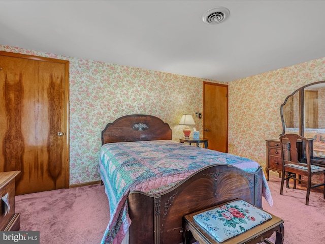 view of carpeted bedroom