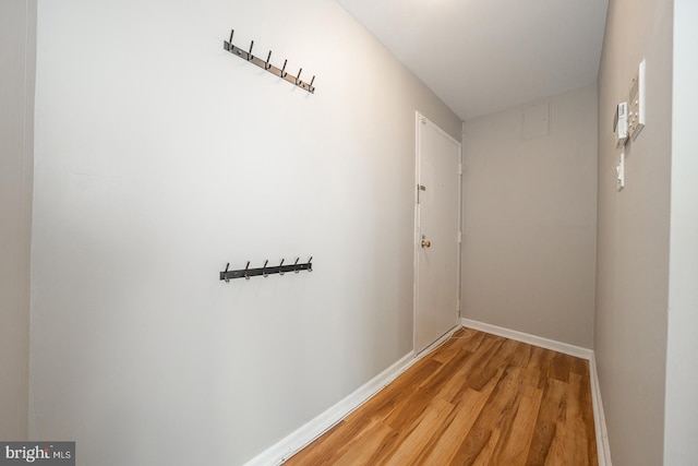 hall featuring light hardwood / wood-style flooring