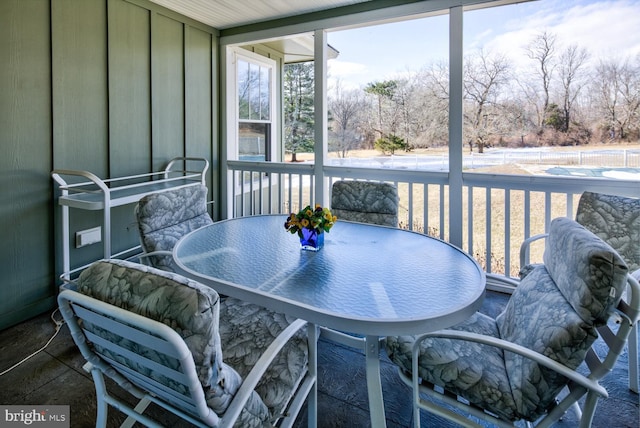 view of sunroom