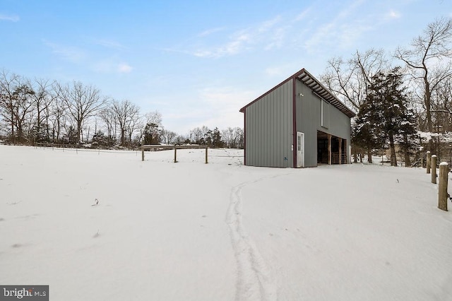 view of snow covered structure