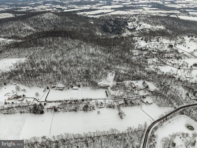 view of snowy aerial view