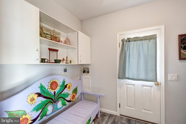 mudroom featuring hardwood / wood-style flooring