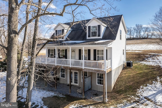 cape cod house with central air condition unit