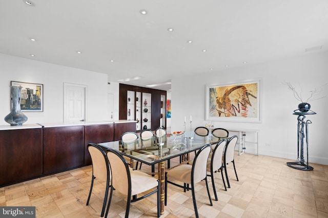 view of dining room