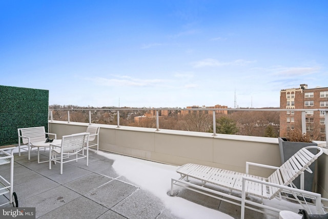 view of patio / terrace featuring a balcony