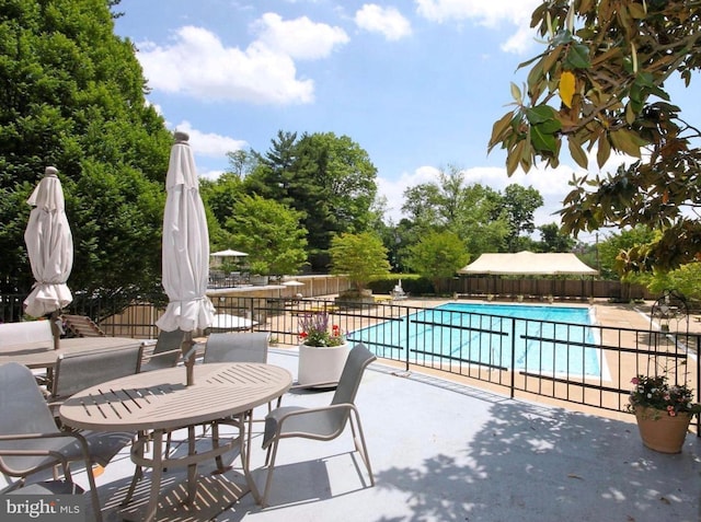 view of pool with a patio