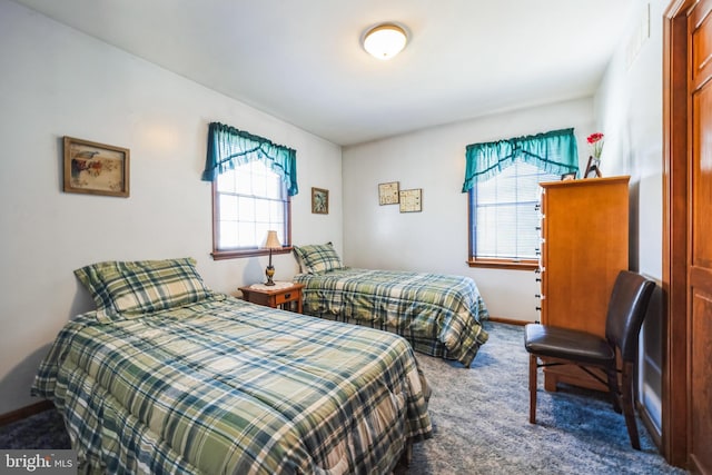 view of carpeted bedroom