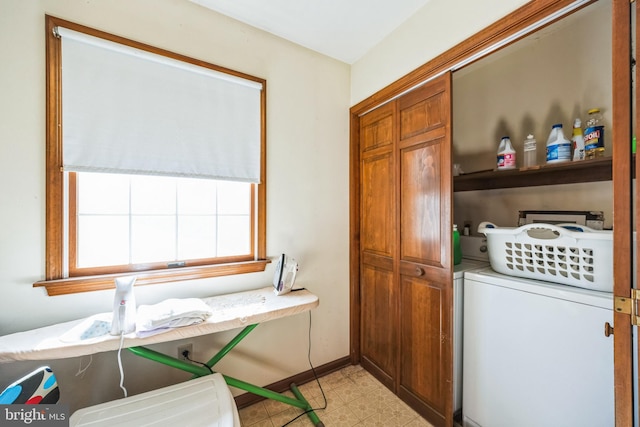 view of clothes washing area