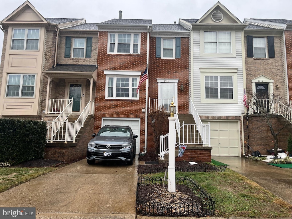 view of property with a garage