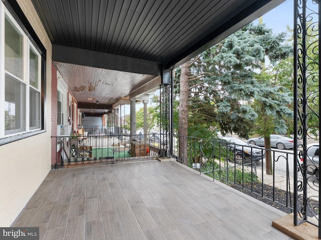 exterior space featuring covered porch