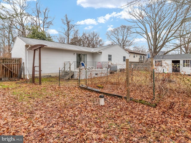 view of rear view of property