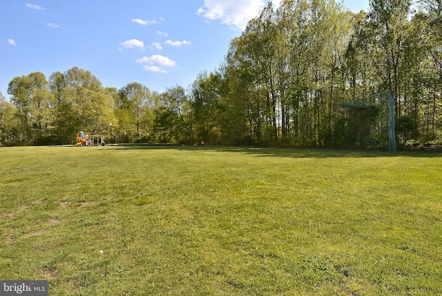 view of yard featuring a playground