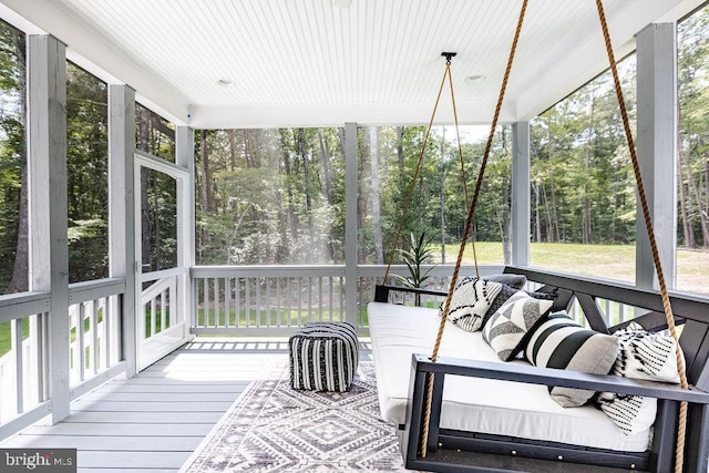 view of sunroom / solarium