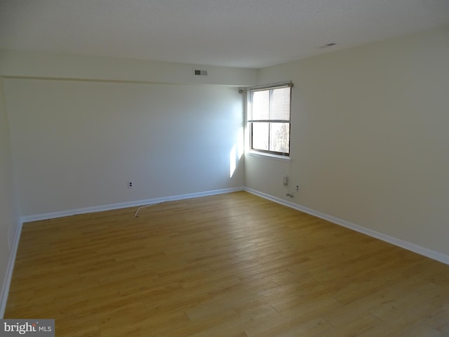 empty room featuring light hardwood / wood-style flooring