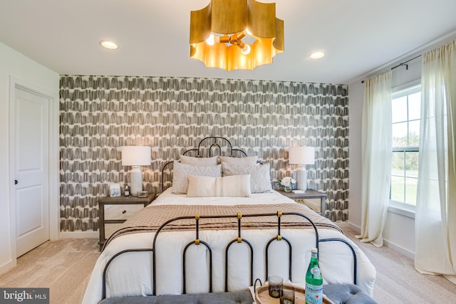 view of carpeted bedroom