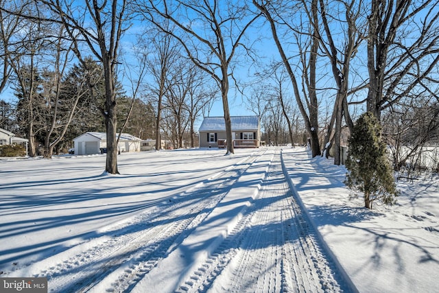 view of snowy yard