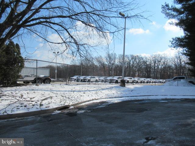 view of yard covered in snow