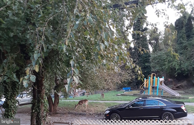 view of community jungle gym