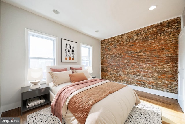 bedroom featuring hardwood / wood-style floors