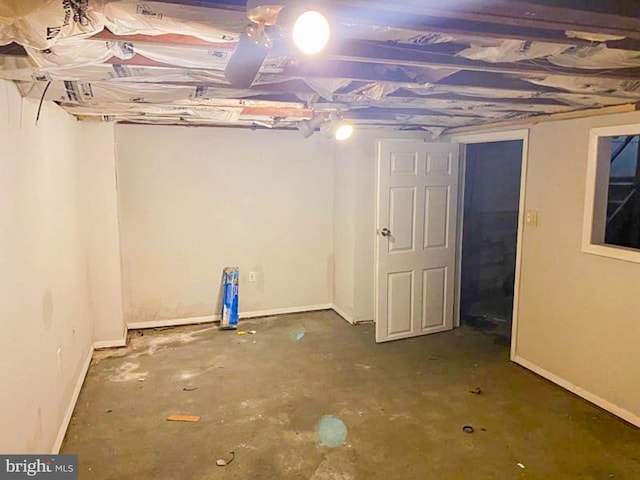 view of basement