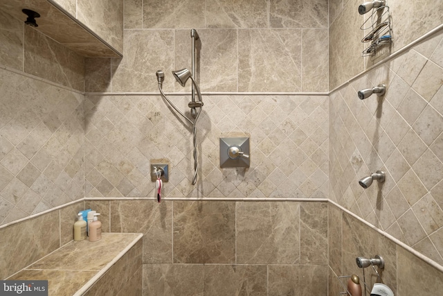 room details featuring tiled shower