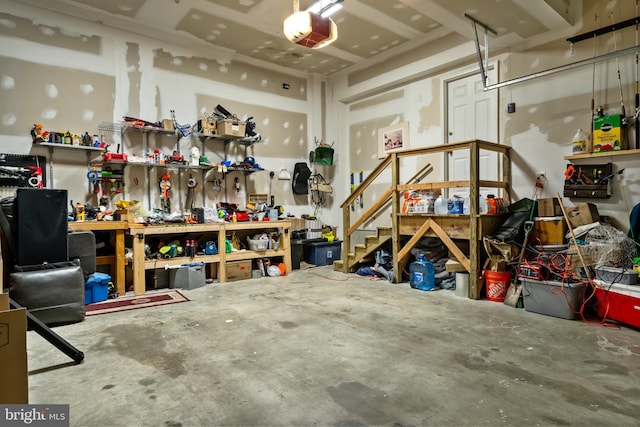 storage featuring a garage