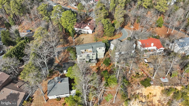 drone / aerial view with a residential view