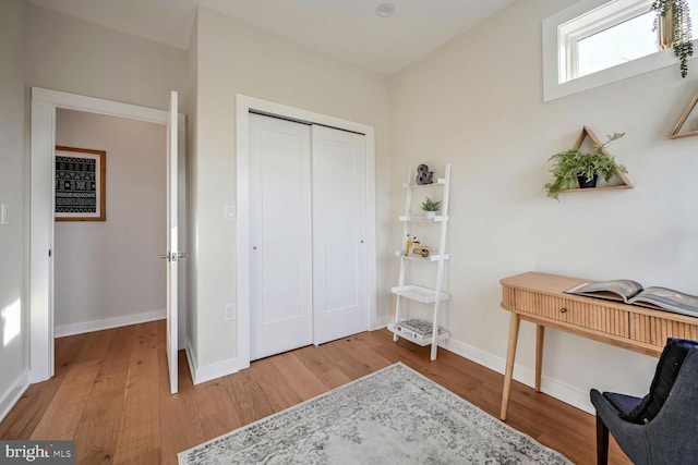 interior space featuring hardwood / wood-style floors