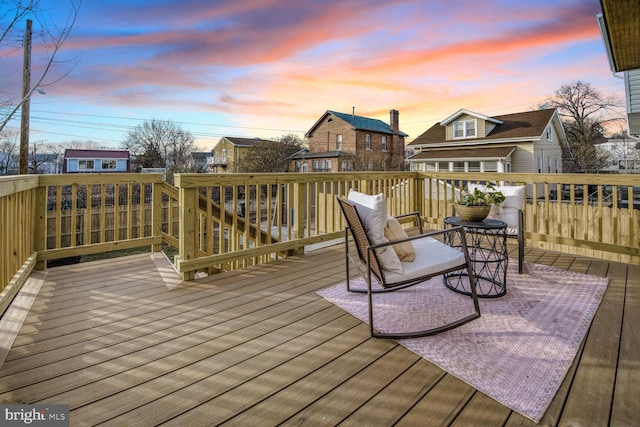 view of deck at dusk