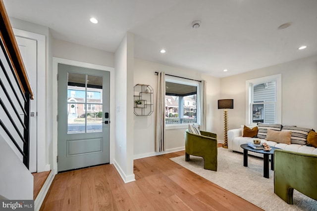 interior space featuring light wood-type flooring