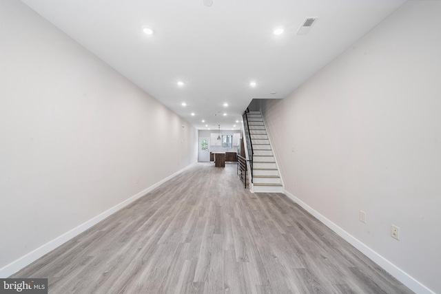 interior space featuring light hardwood / wood-style flooring